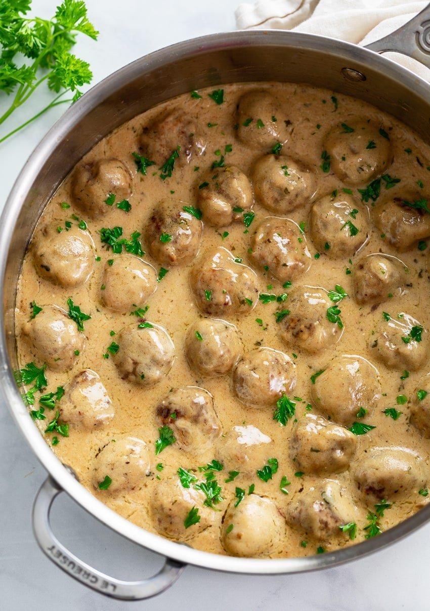A true taste of Sweden! These savory, spiced meatballs in a rich, velvety cream sauce are the ultimate comfort food! A bit more advanced though.