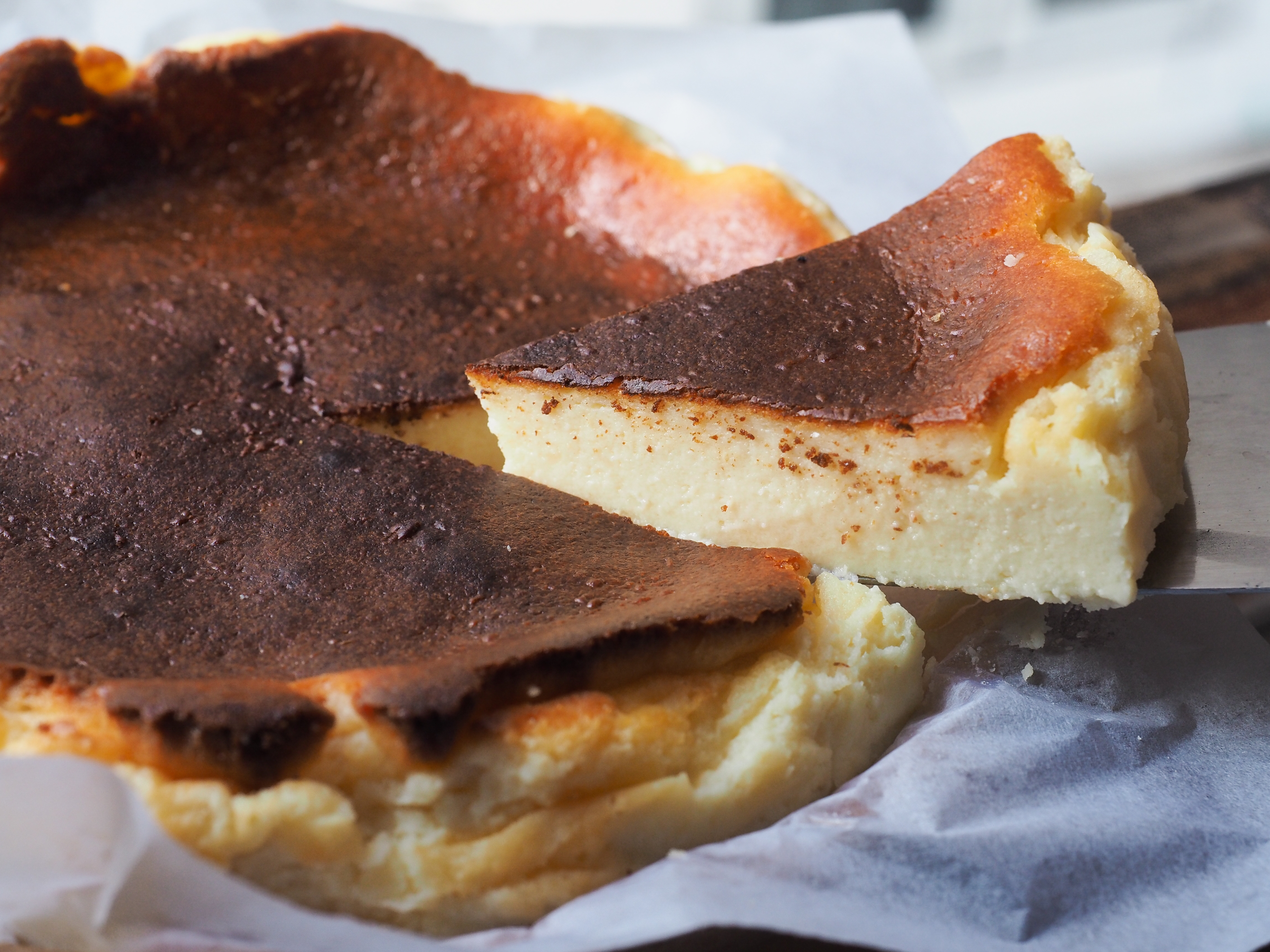Burnt Basque Cheesecake -iconically scorched on top with a rich, custardy center. This "intentionally burnt" cheesecake is rustic, creamy, and easy! 