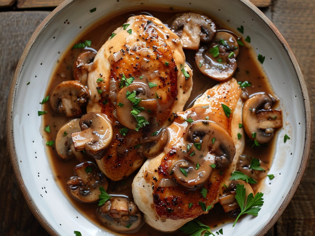 Thin chicken cutlets dredged in flour, sautéed golden, and finished in a rich Marsala wine sauce with mushrooms and butter. This is a restaurant dish that is easier to make at home than you think.