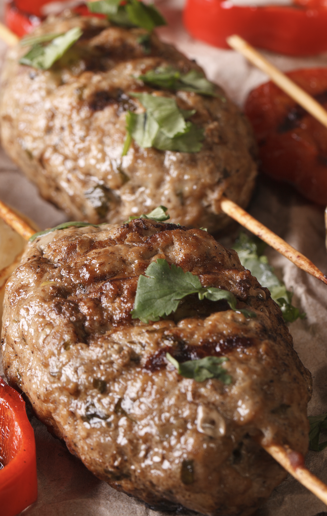 Spiced ground meat skewers grilled for a smoky finish. Succulent, flavorful, and traditionally served with rice or pita.
