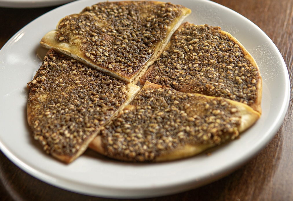 The ultimate Middle Eastern breakfast flatbread, topped with za'atar and olive oil. Warm, fragrant, and satisfying.
