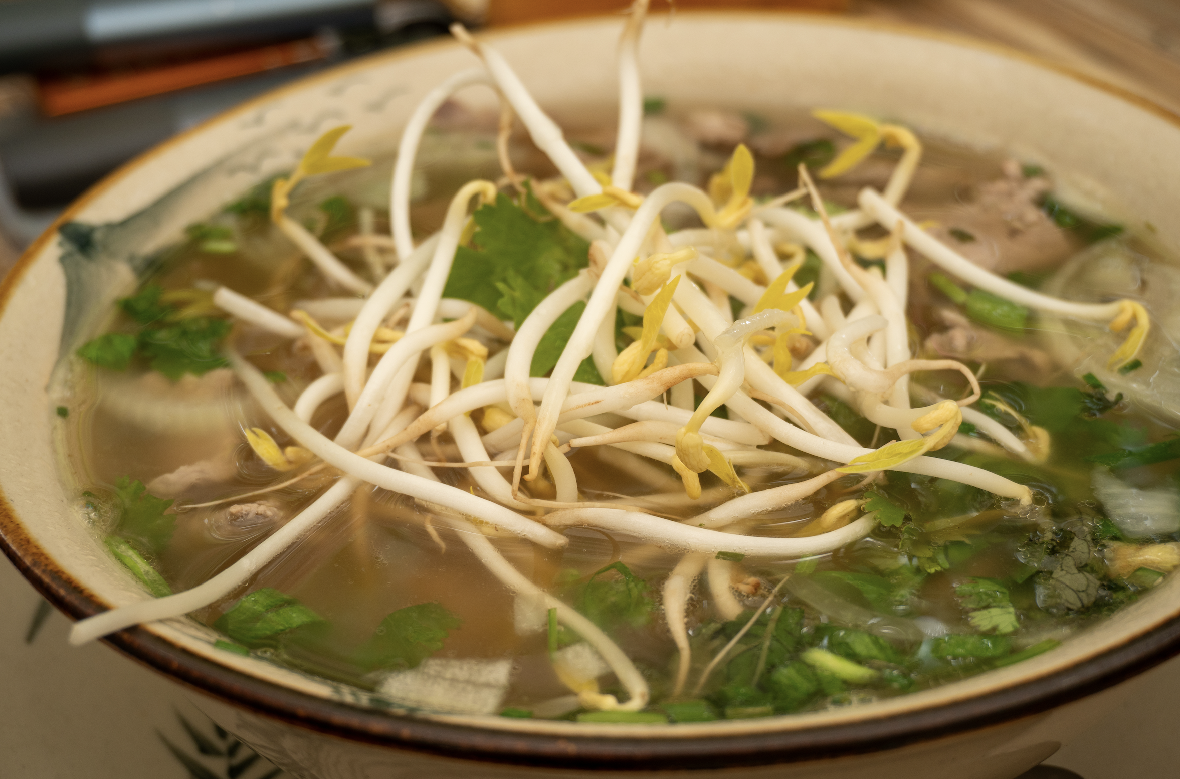 Pho is a fragrant Vietnamese noodle soup built on a deeply aromatic broth. Traditionally simmered for hours, this version simplifies things while keeping signature flavors—ginger, spices, and fish sauce.