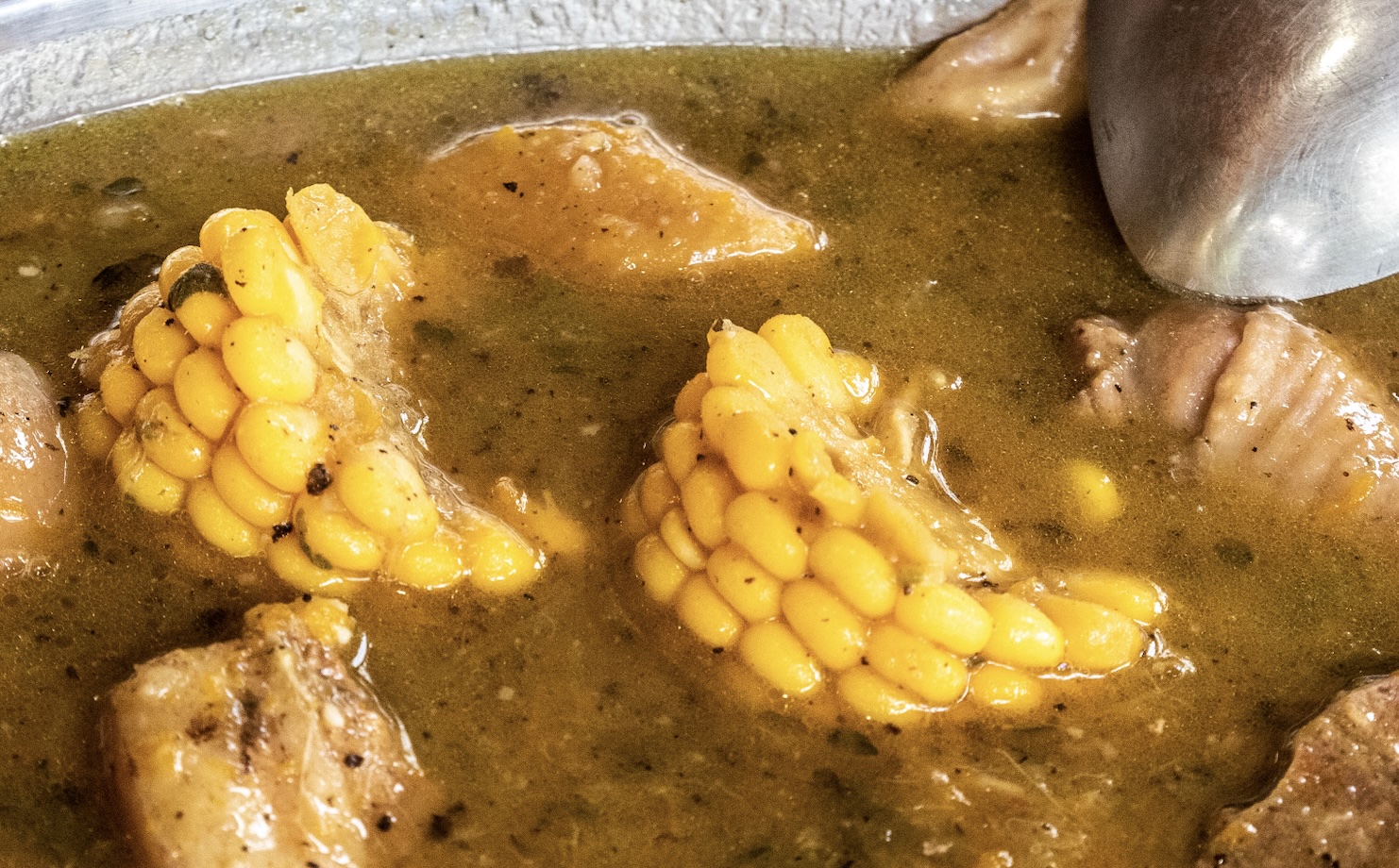 A comforting, hearty stew with chicken, corn, plantains, and root vegetables. Any protein works. Use what you've got. It's a one-pot soul-warmer. Upon researching this one I found that the Dominican Republic, Panama, Colombia, Puerto Rico and Venezuela all have a version!